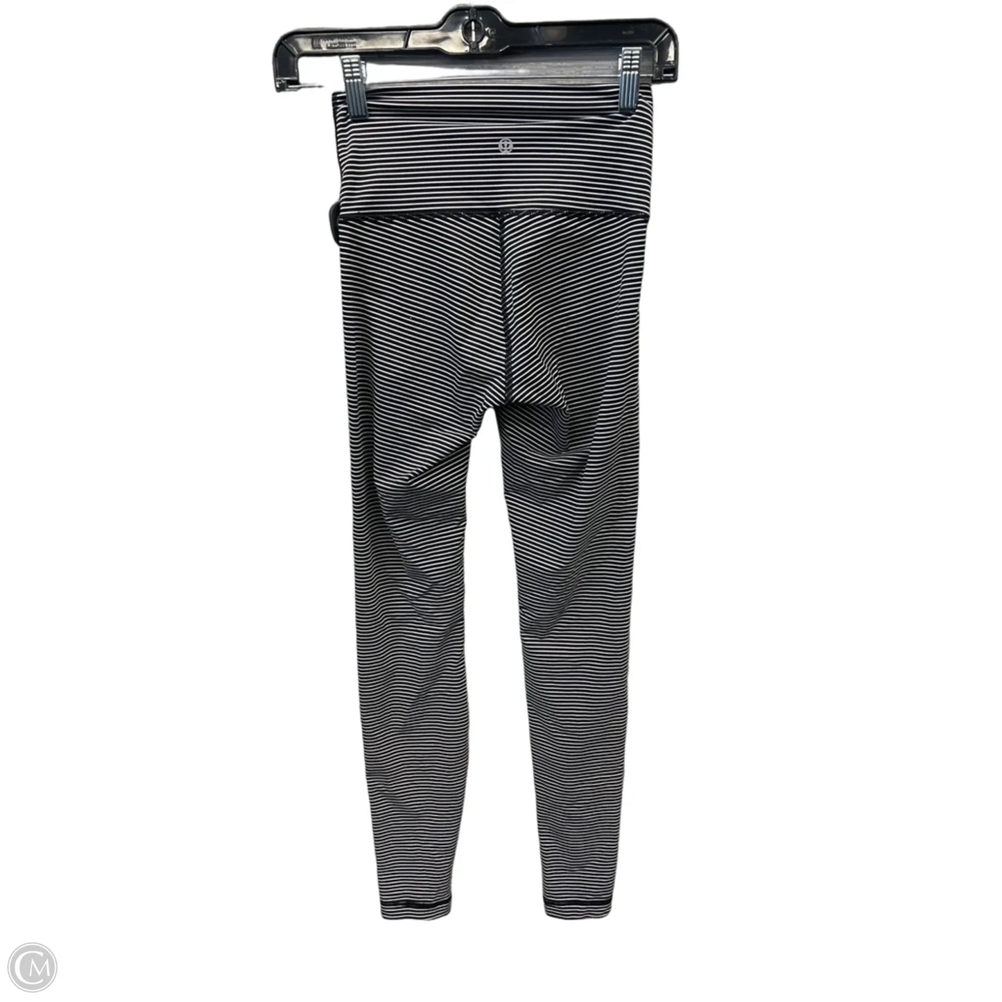 Athletic Leggings By Lululemon In Striped Pattern, Size: S