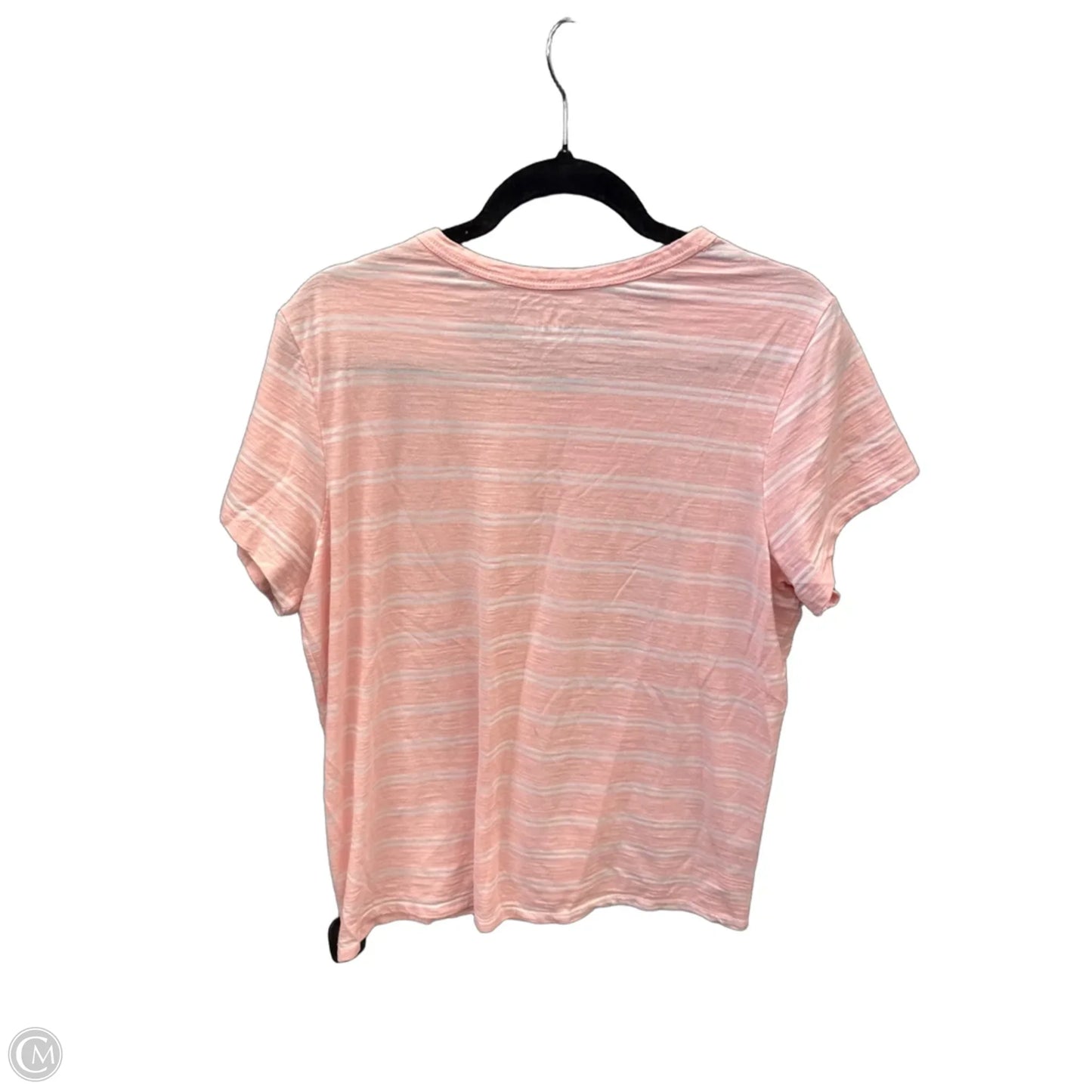 Top Short Sleeve By Time And Tru In Striped Pattern, Size: 1x