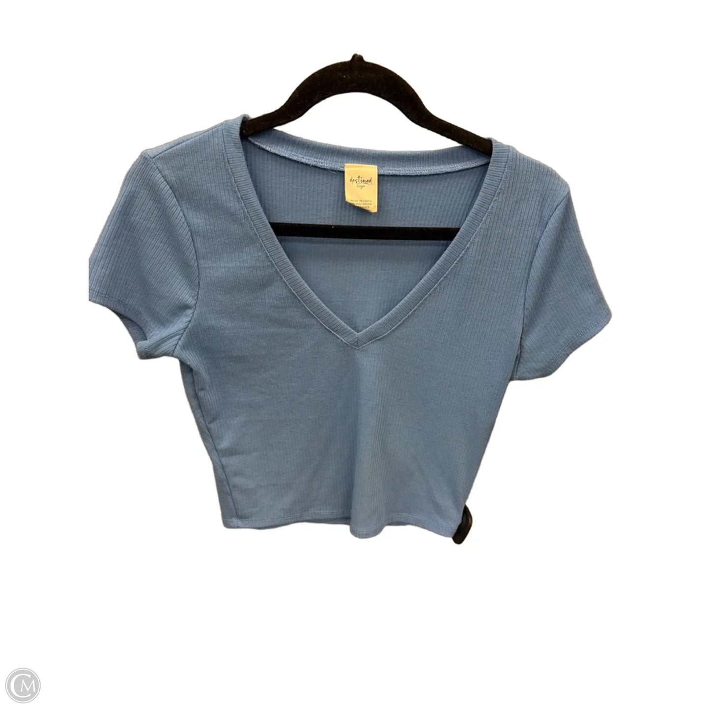Top Short Sleeve Basic By Clothes Mentor In Blue, Size: L