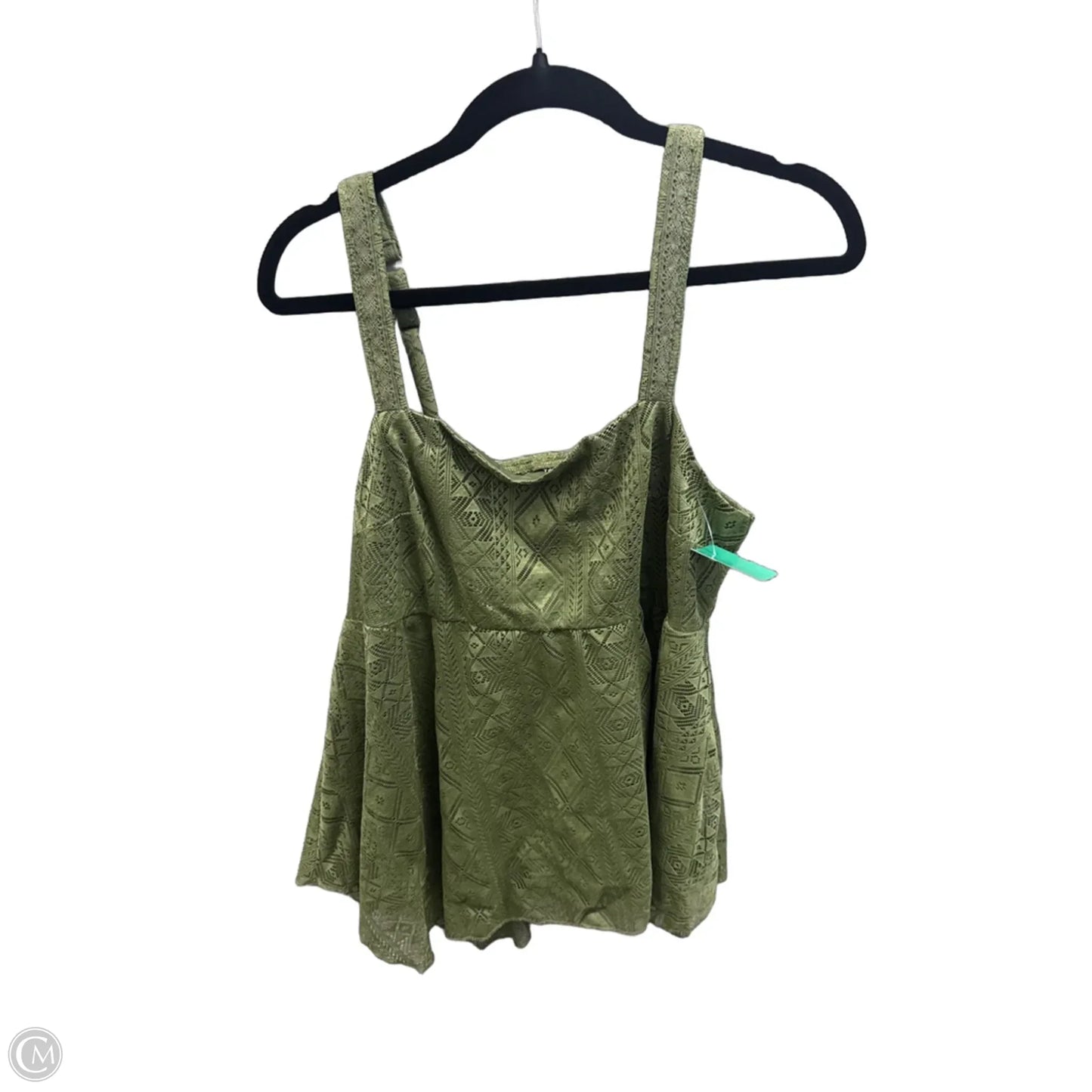 Top Sleeveless By Torrid In Green, Size: M