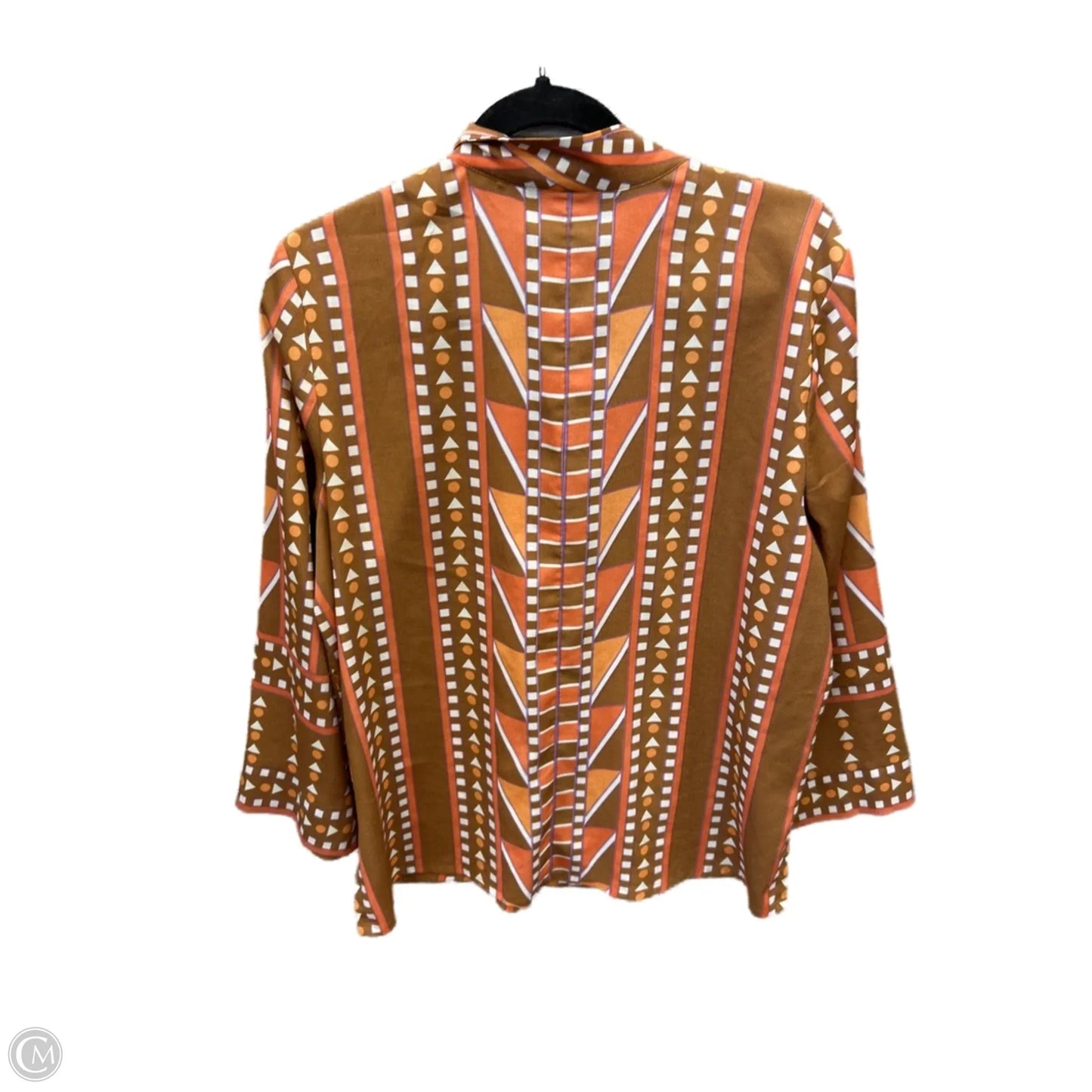 Top Long Sleeve By Bob Mackie Qvc In Orange, Size: L