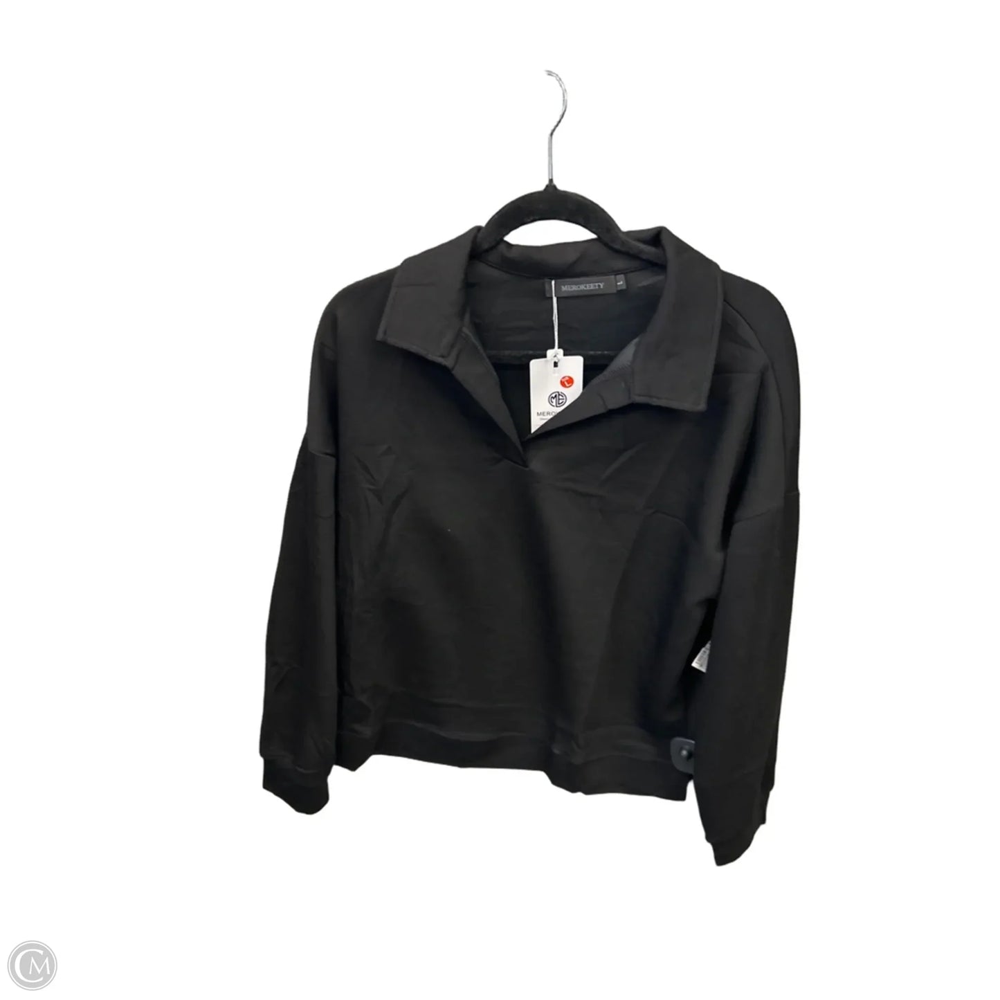 Sweatshirt Collar By Merokeety In Black, Size: L