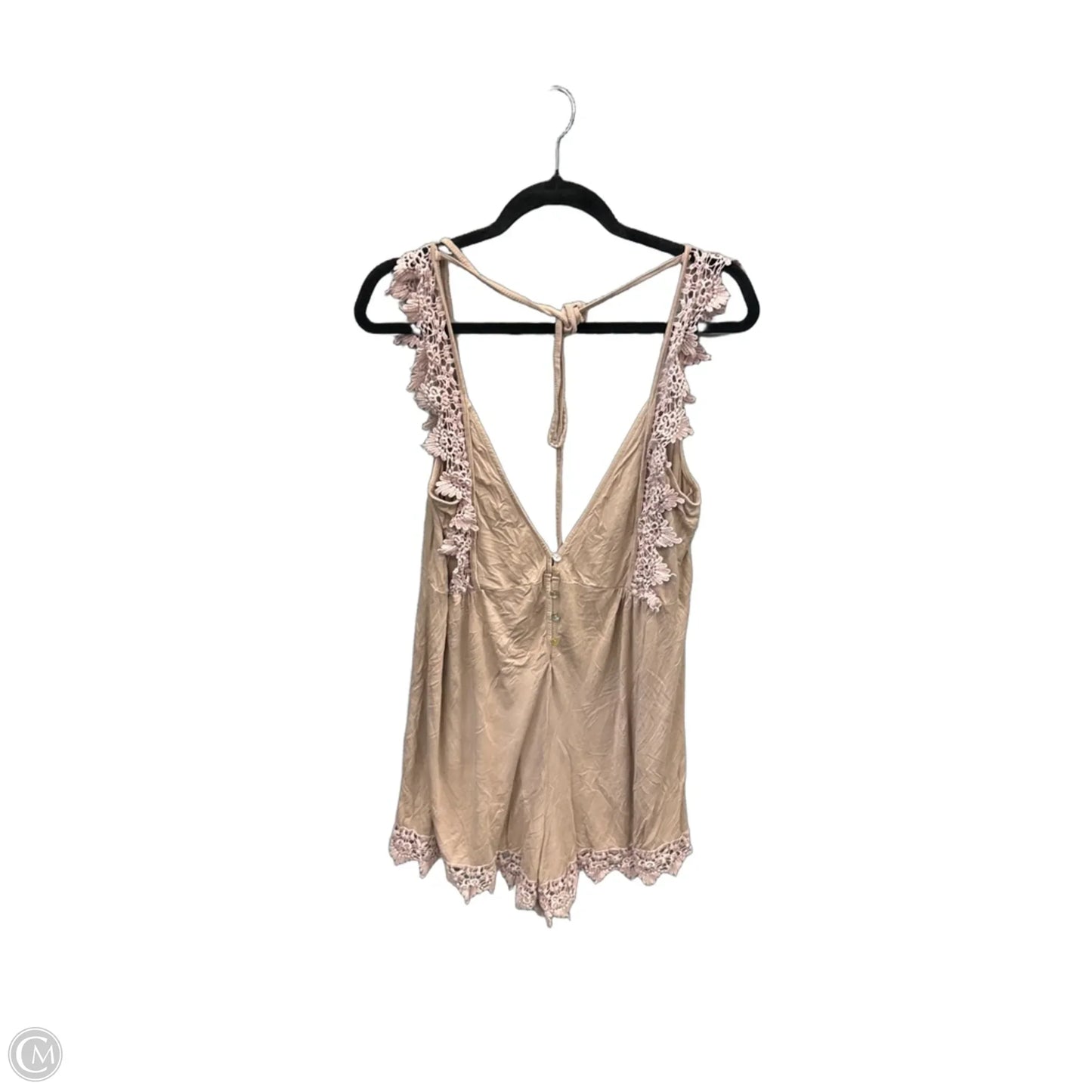 Top Sleeveless By Pol In Tan, Size: L