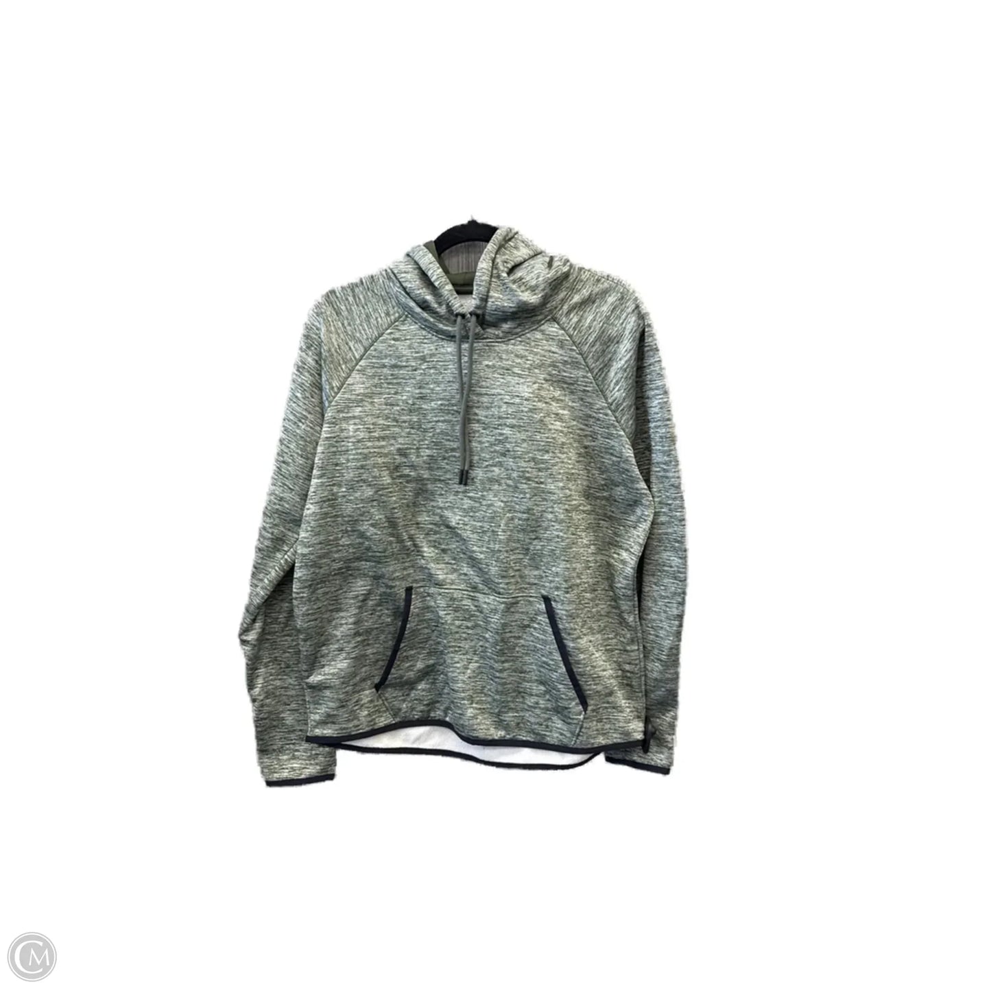 Athletic Top Long Sleeve Hoodie By Under Armour In Green, Size: L