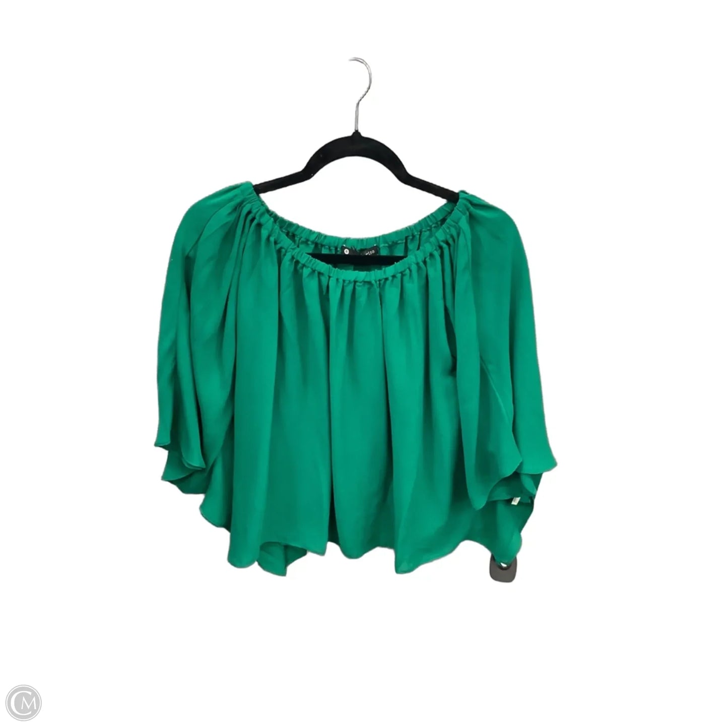 Blouse Short Sleeve By Clothes Mentor In Green, Size: S