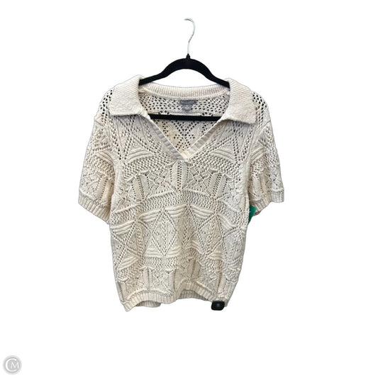 Sweater Short Sleeve By Falls Creek In Tan, Size: Xl