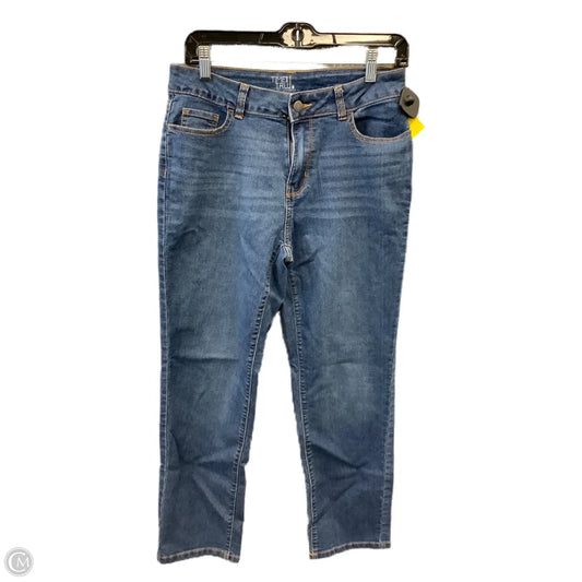 Jeans Straight By Time And Tru In Blue Denim, Size: 6