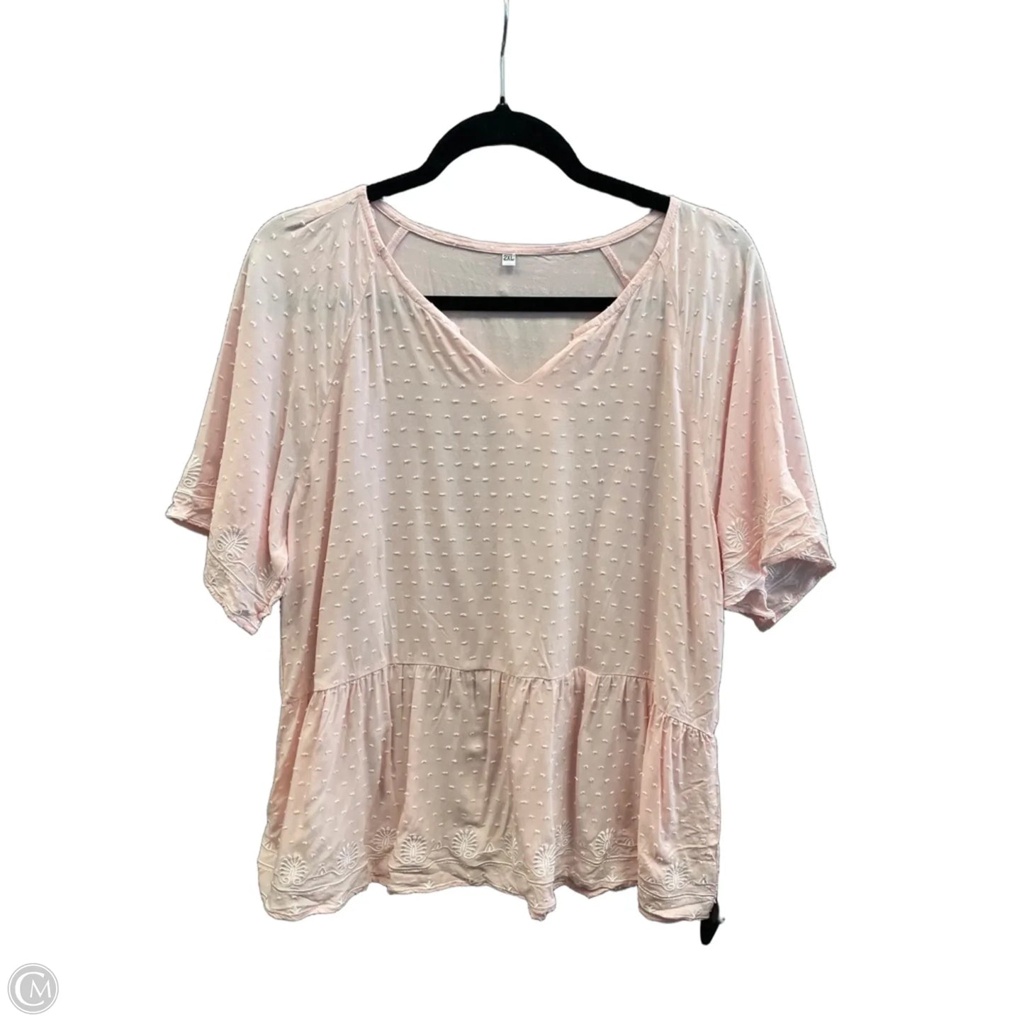 Top Short Sleeve By Clothes Mentor In Pink, Size: 2x