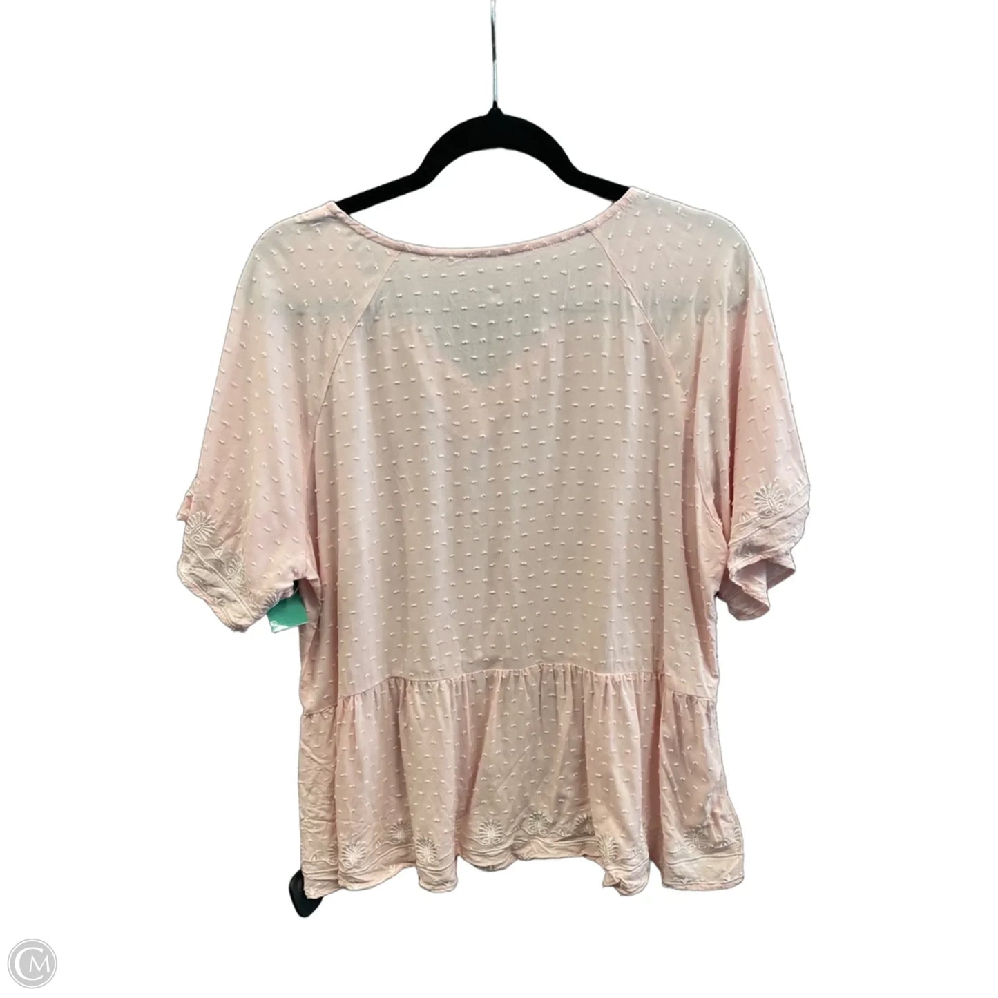 Top Short Sleeve By Clothes Mentor In Pink, Size: 2x