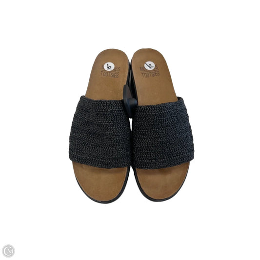 Sandals Heels Wedge By Mootsies Tootsies In Black, Size: 9