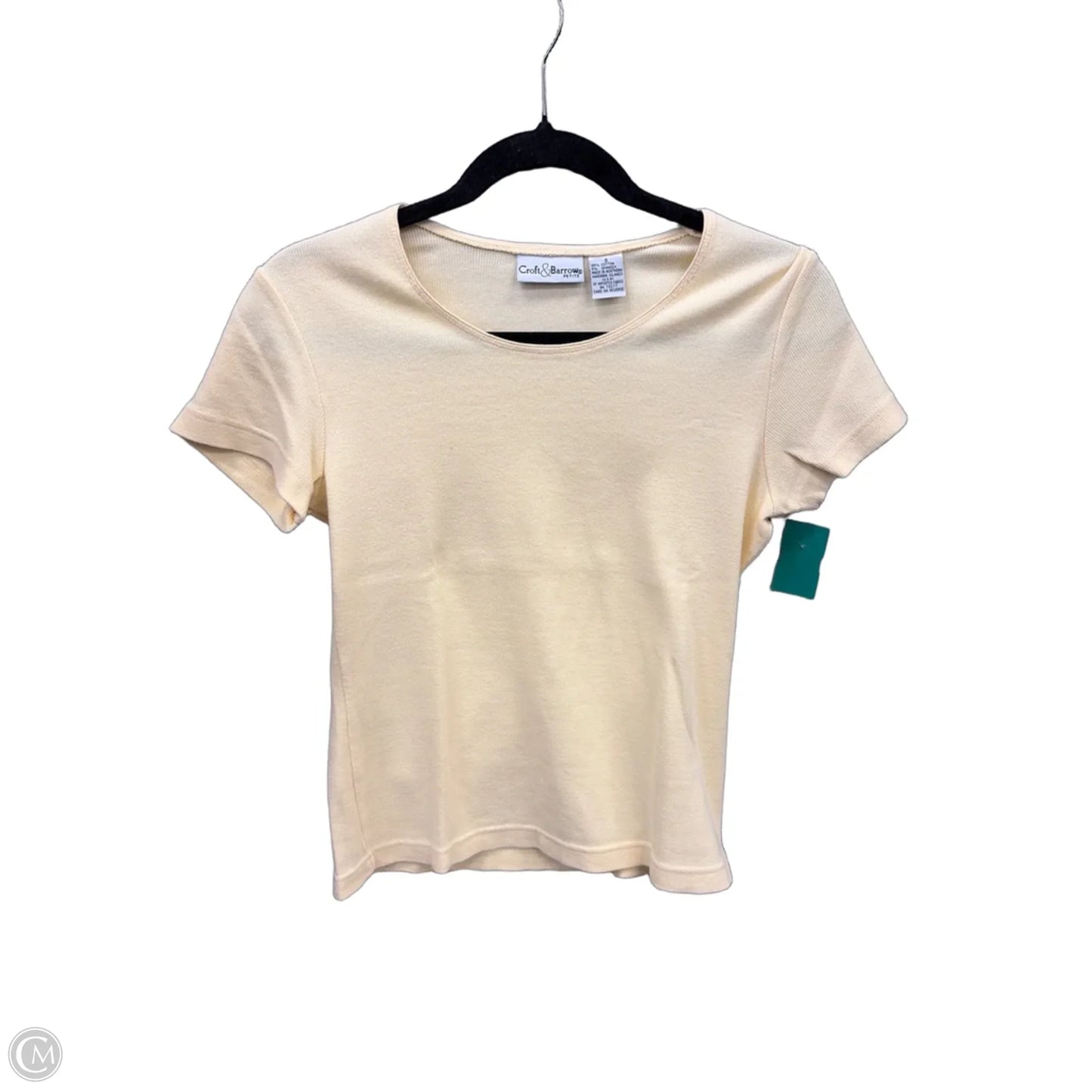 Top Short Sleeve Basic By Croft And Barrow In Yellow, Size: S