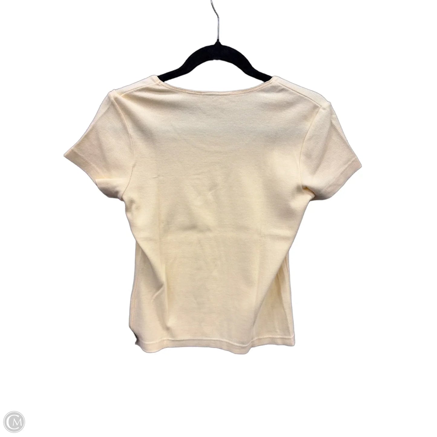 Top Short Sleeve Basic By Croft And Barrow In Yellow, Size: S