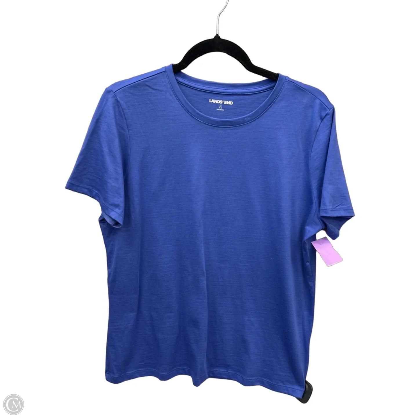 Top Short Sleeve Basic By Lands End In Blue, Size: M