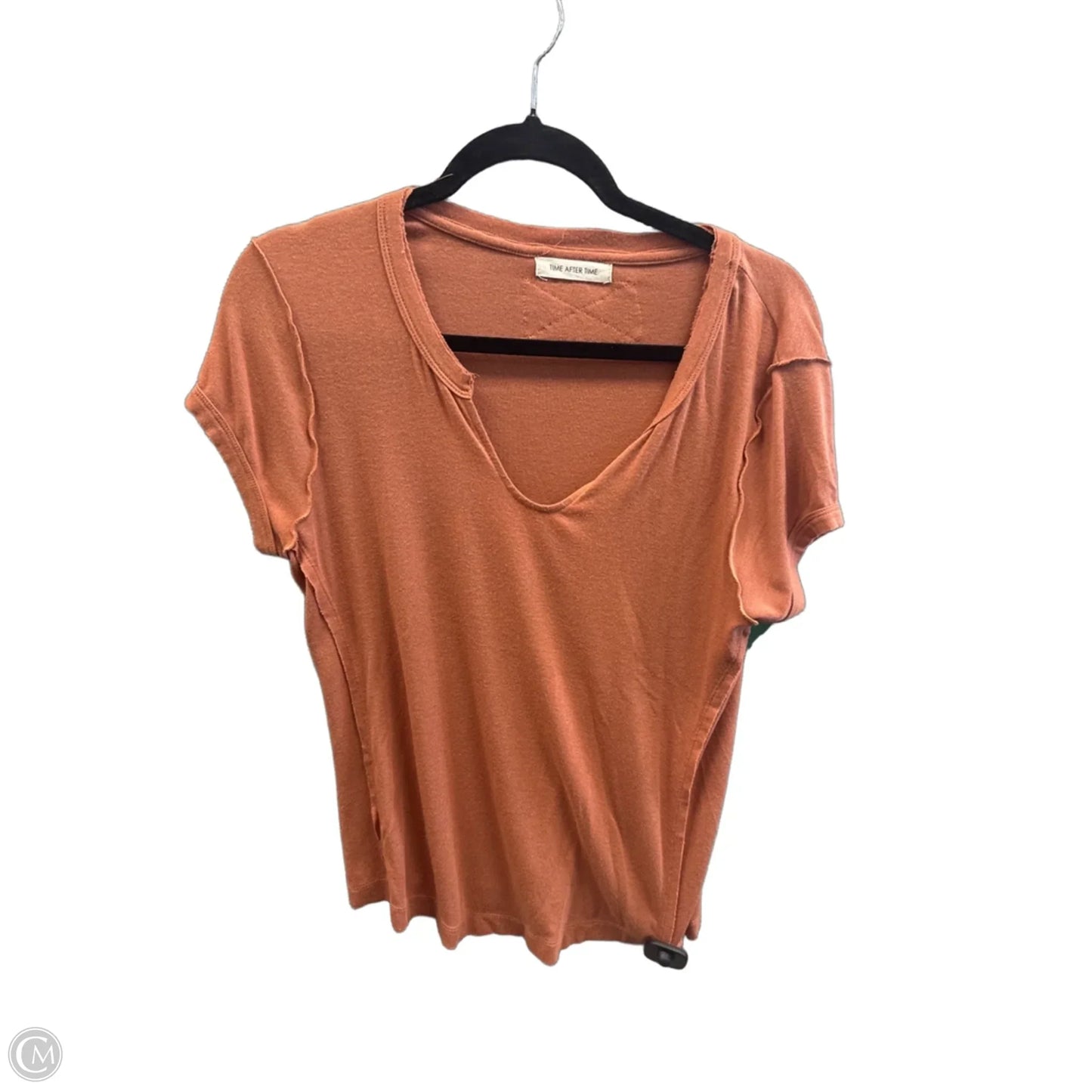 Top Short Sleeve Basic By Clothes Mentor In Orange, Size: L