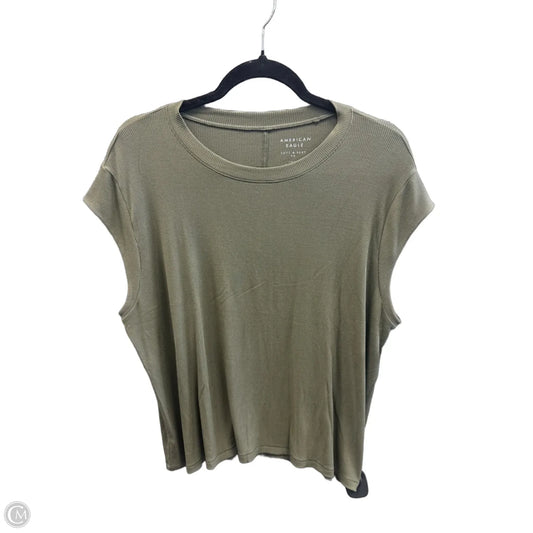 Top Short Sleeve Basic By American Eagle In Green, Size: L
