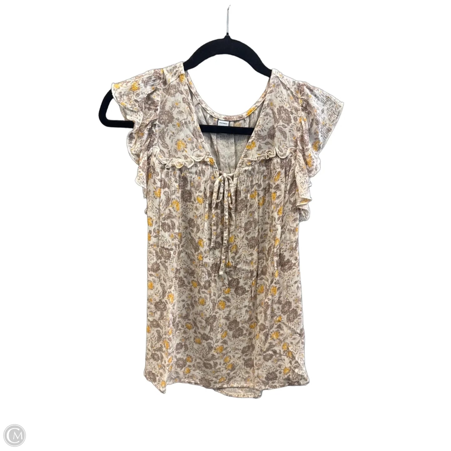 Top Short Sleeve By Old Navy In Tan, Size: L
