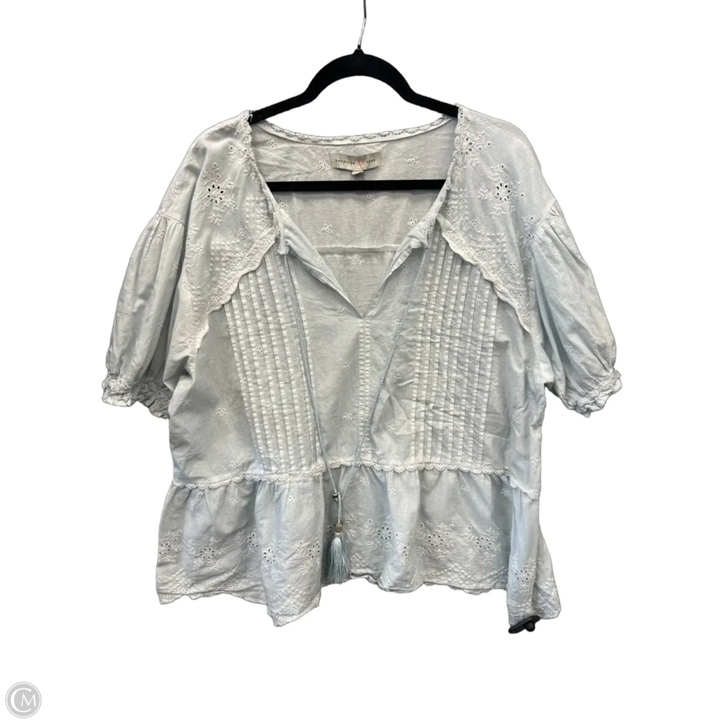 Top Short Sleeve By Penelope Rose In Blue, Size: 2x