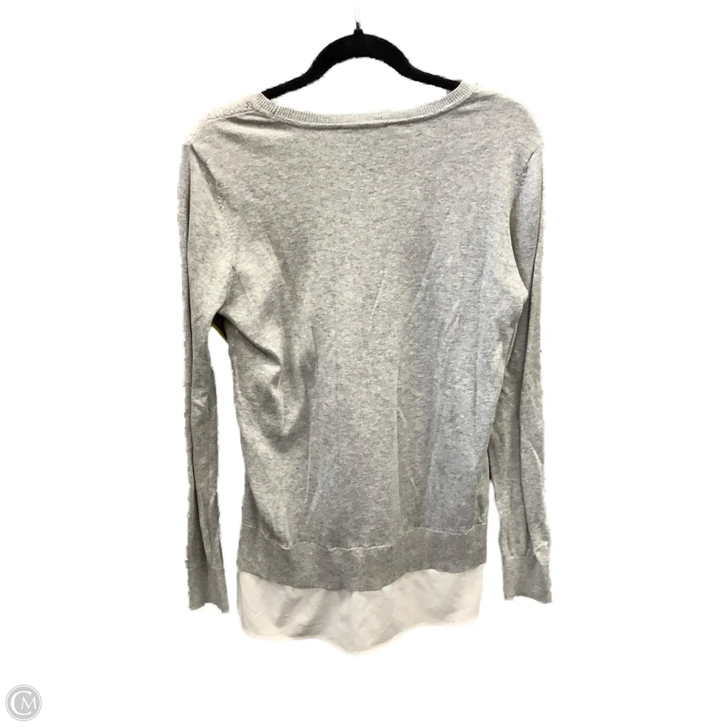 Top Long Sleeve By Simply Vera In Grey, Size: M