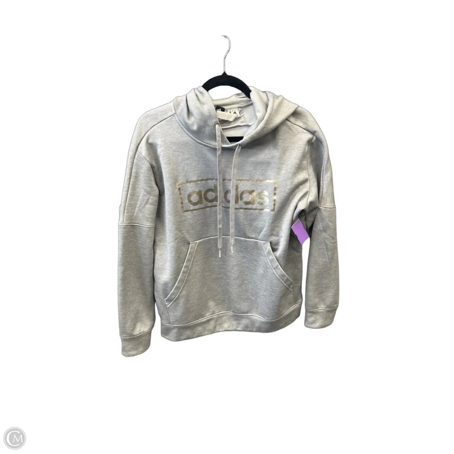Sweatshirt Hoodie By Adidas In Grey, Size: Xl