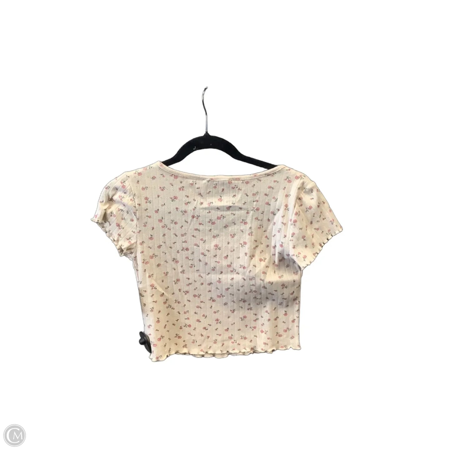 Top Short Sleeve By Pink Rose In Floral Print, Size: M