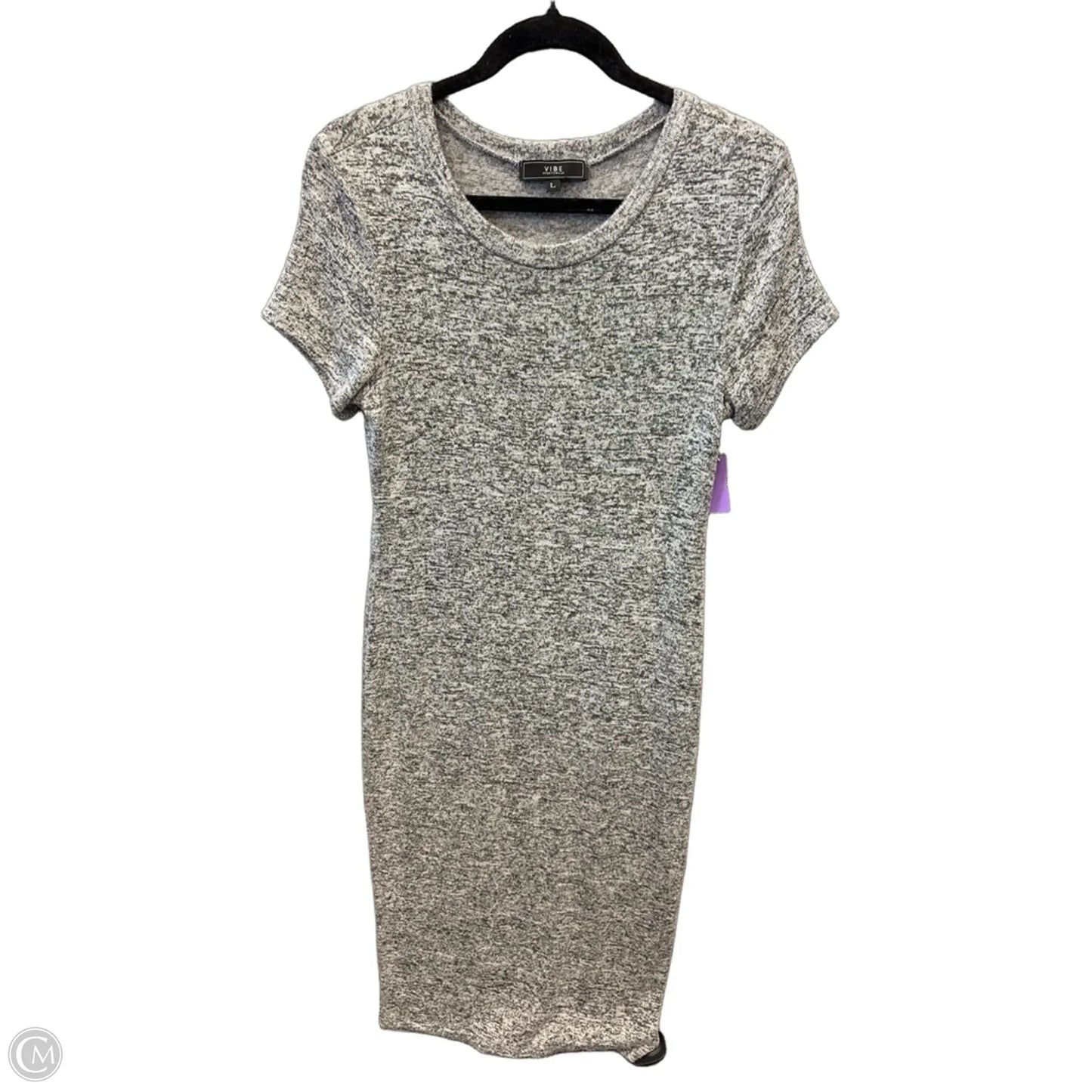 Dress Casual Midi By Vibe In Grey, Size: L