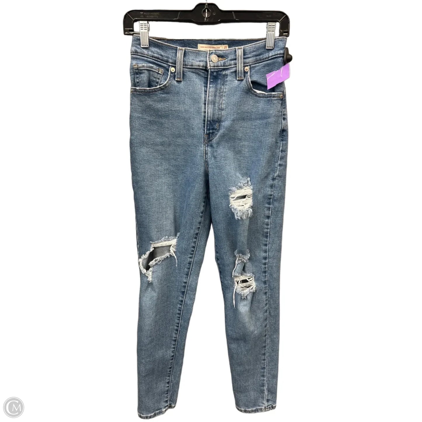 Jeans Skinny By Levis In Blue Denim, Size: 2