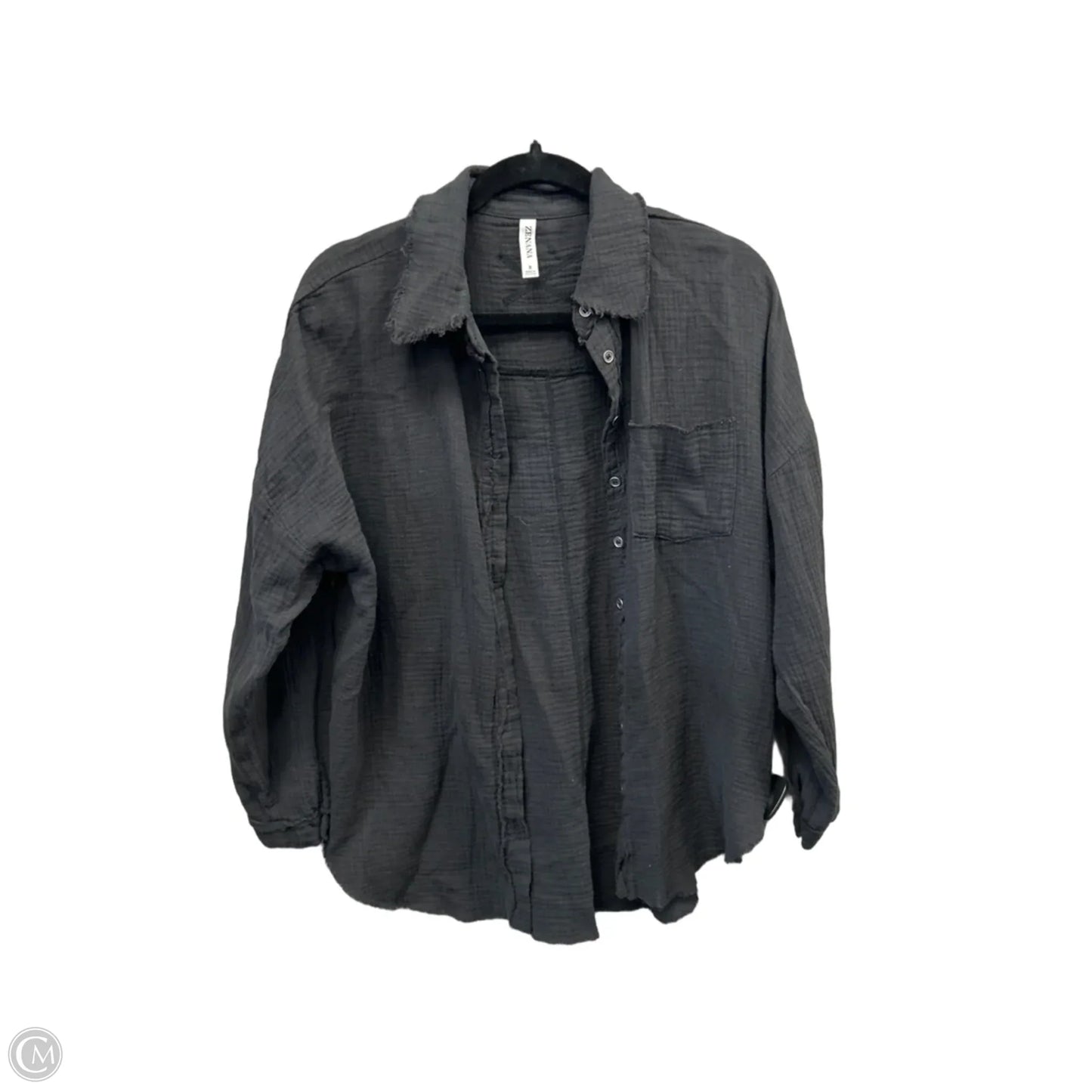 Top Long Sleeve By Zenana In Black, Size: S
