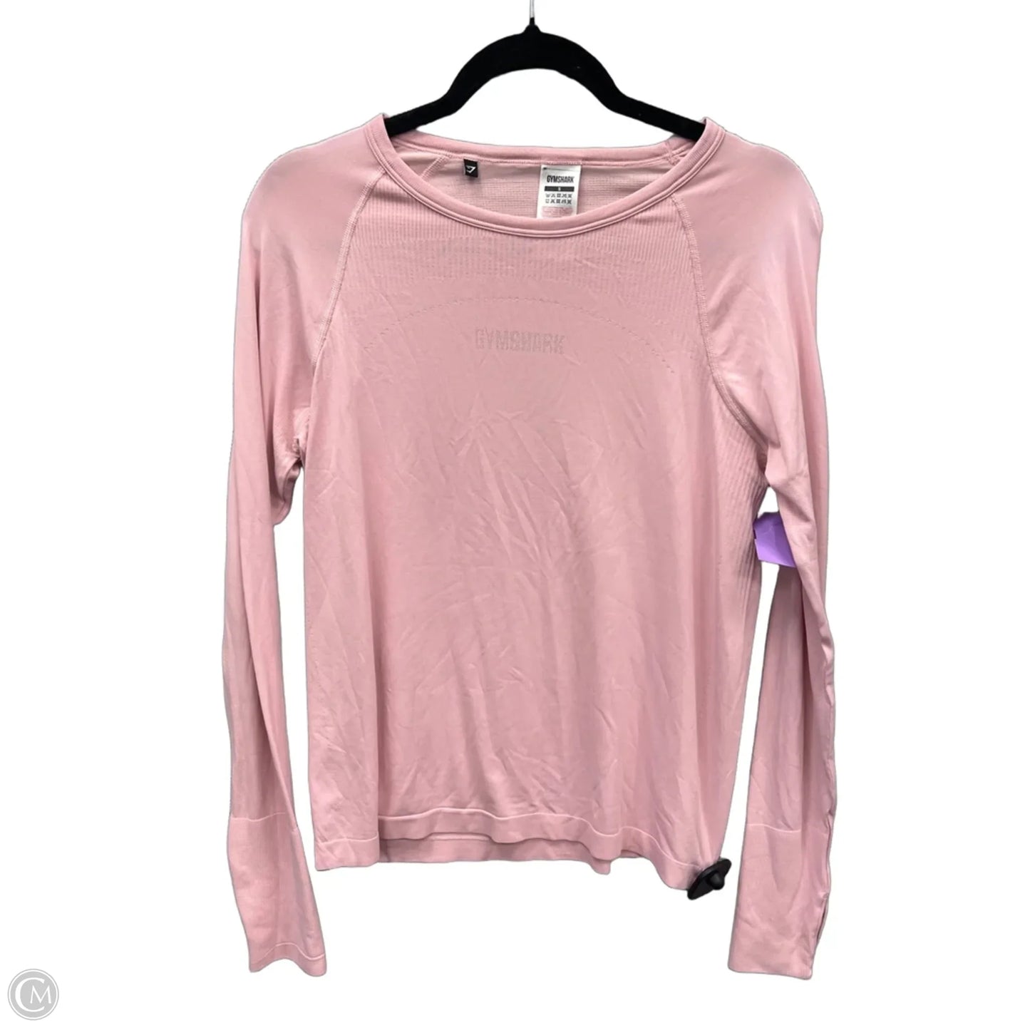 Athletic Top Long Sleeve Crewneck By Gym Shark In Pink, Size: S