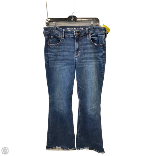Jeans Flared By American Eagle In Blue Denim, Size: 12