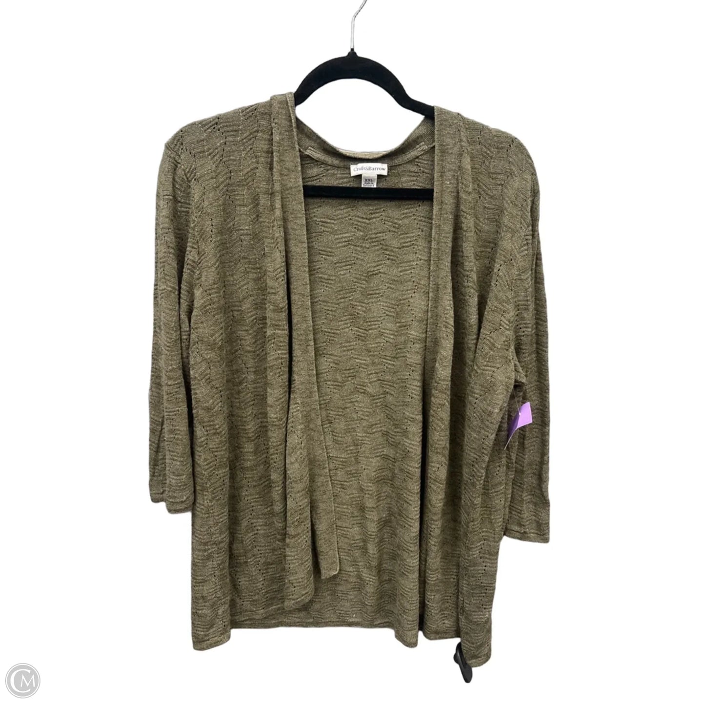 Cardigan By Croft And Barrow In Green, Size: Xxl