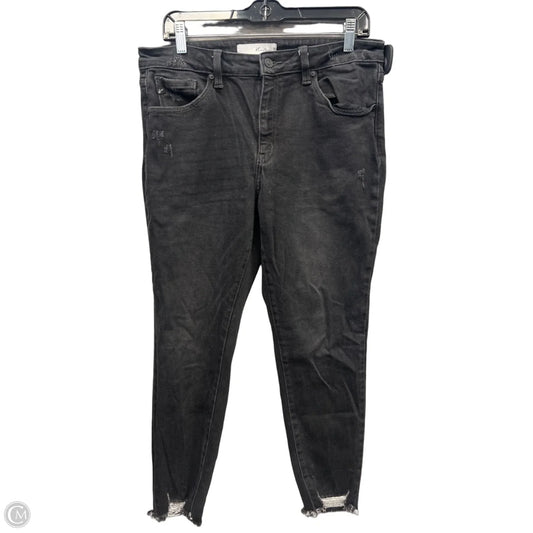 Jeans Skinny By Kancan In Black Denim, Size: 12
