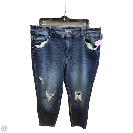Jeans Skinny By Kancan In Blue Denim, Size: 20
