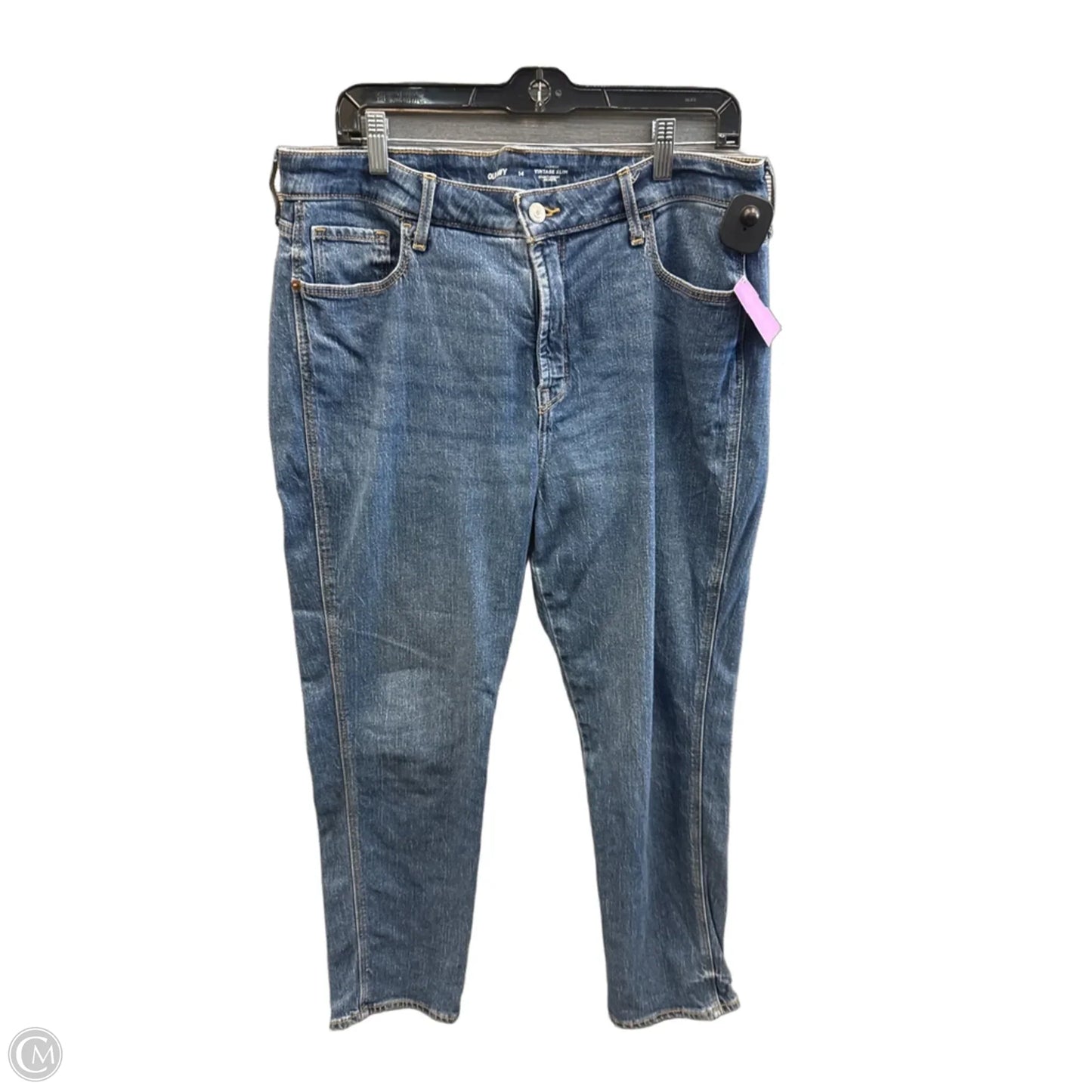 Jeans Straight By Old Navy In Blue Denim, Size: 14