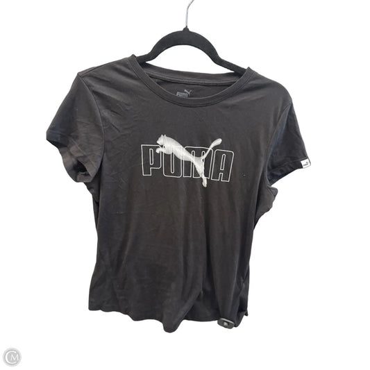 Top Short Sleeve By Puma In Black, Size: M