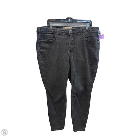 Jeans Skinny By Silver In Black Denim, Size: 18