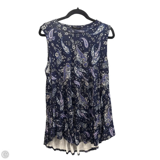 Top Sleeveless By Lane Bryant In Blue, Size: 1x