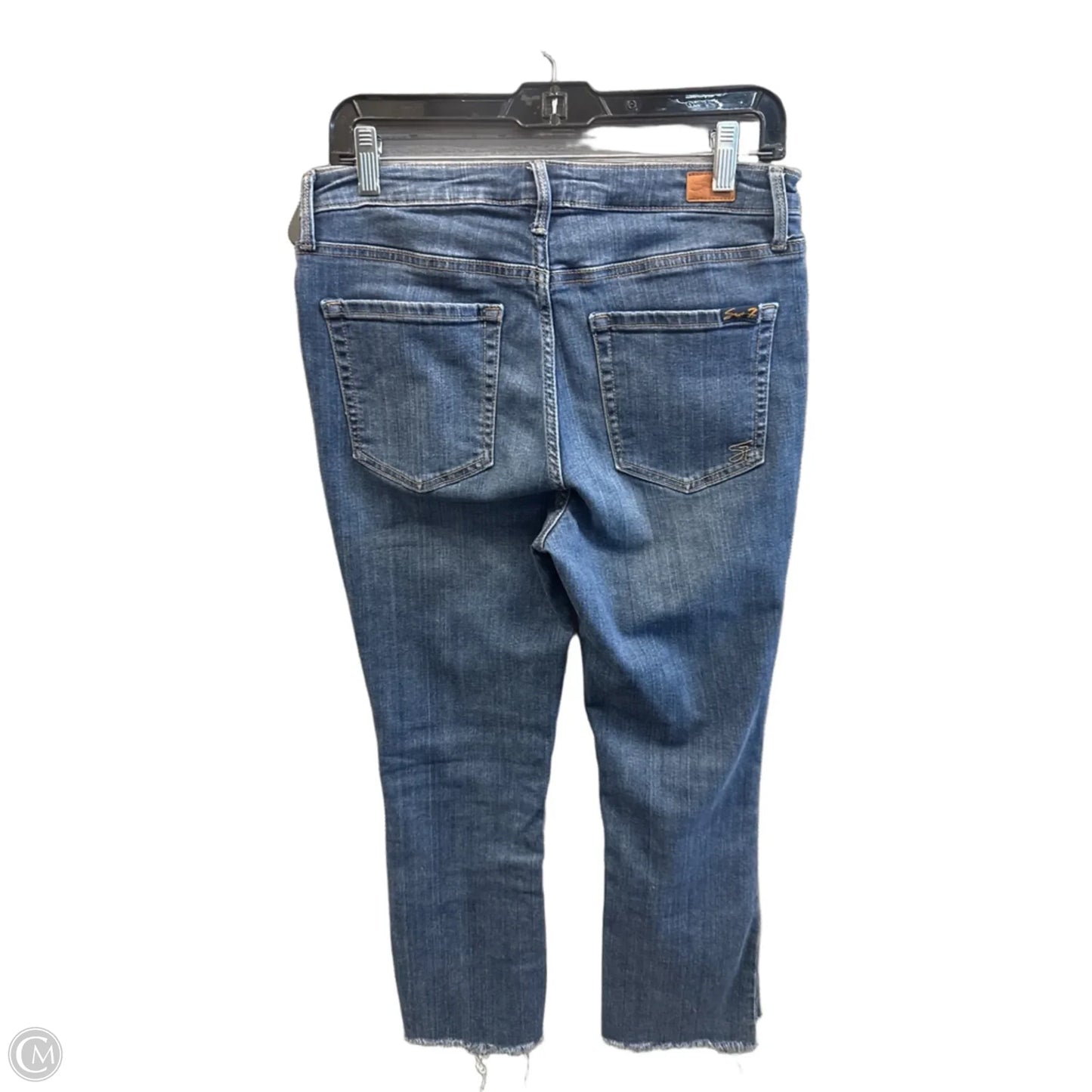 Jeans Straight By Seven 7 In Blue Denim, Size: 8