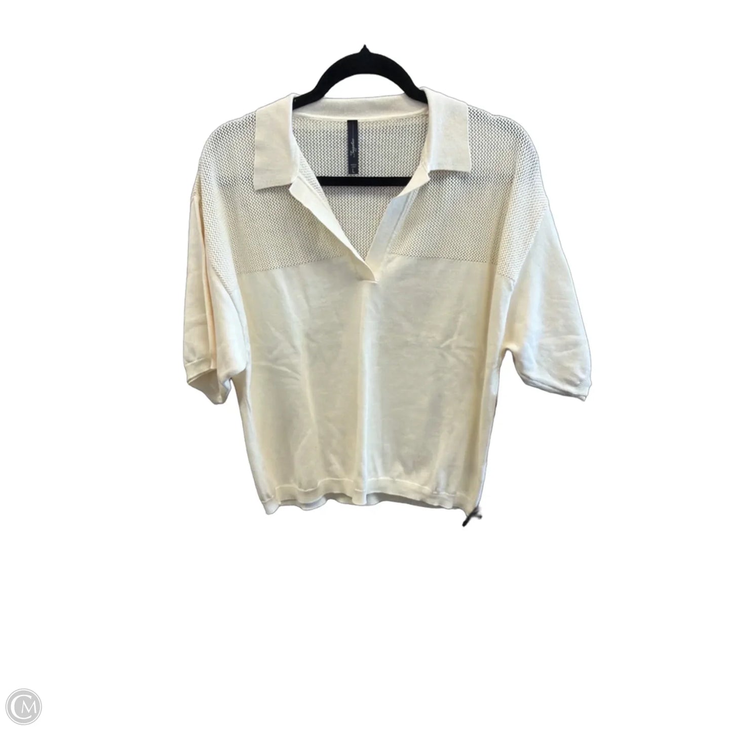 Top Short Sleeve By Supplies In Tan, Size: L