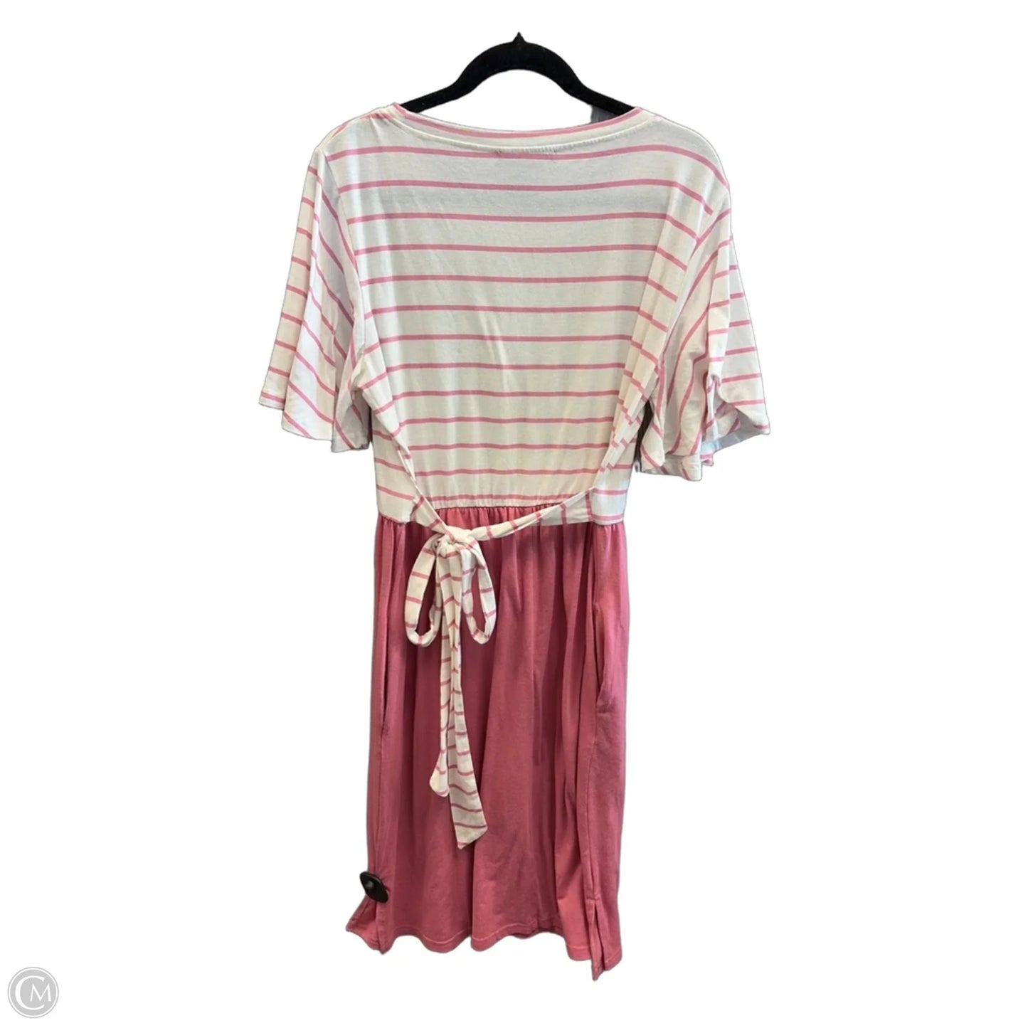 Dress Casual Midi By Merokeety In Striped Pattern, Size: L