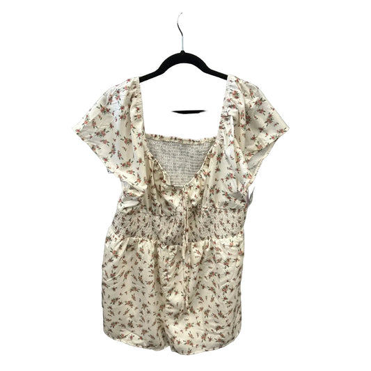 Romper By Shein In Cream, Size: 3x