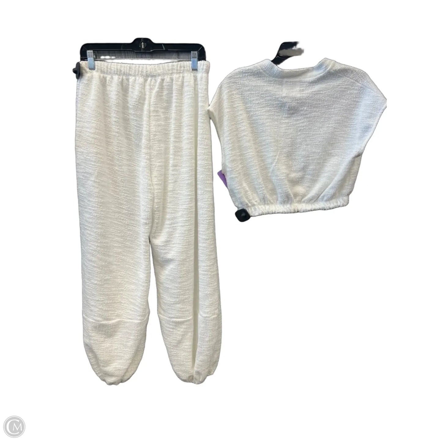 Top 2pc Short Sleeve By Bucketlist In White, Size: M