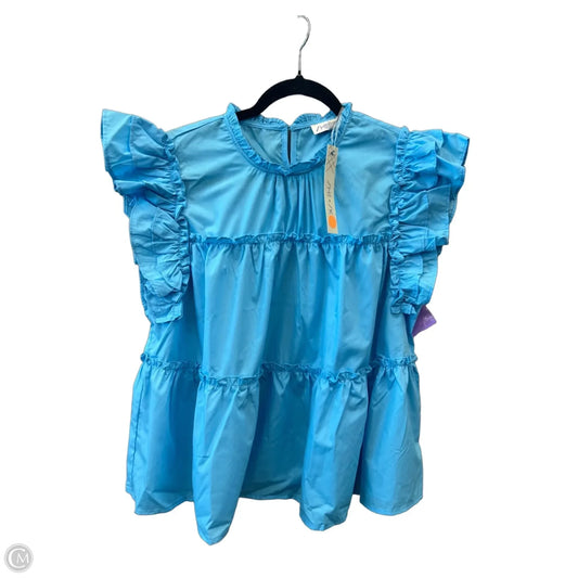 Top Short Sleeve By She + Sky In Blue, Size: L