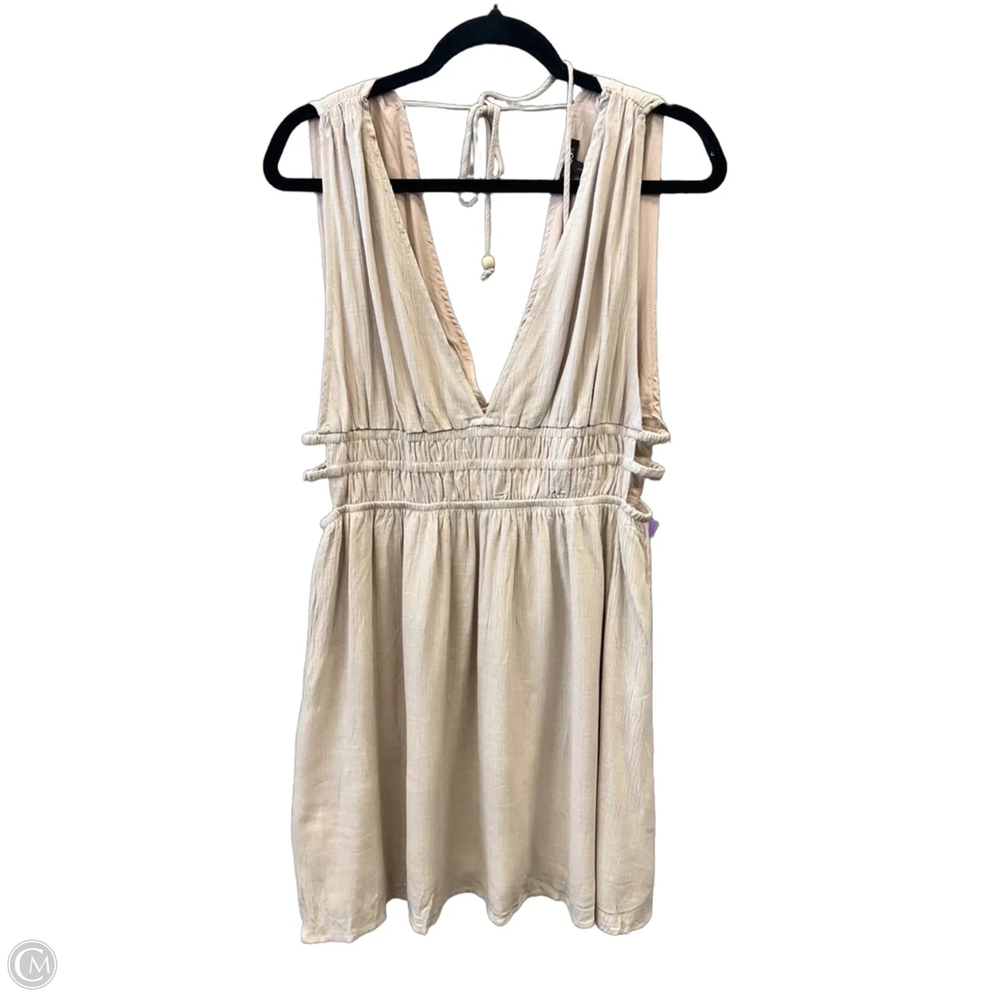 Dress Casual Short By Papermoon In Tan, Size: L
