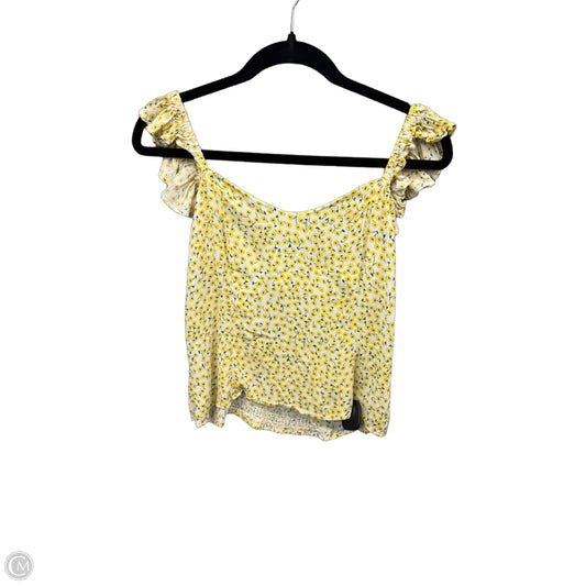Top Sleeveless By H&m In Yellow, Size: M