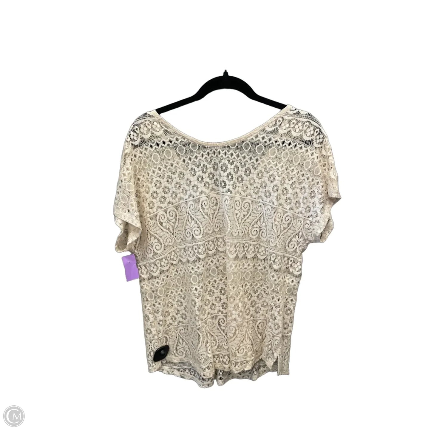 Top Short Sleeve By Maurices In Tan, Size: Xl