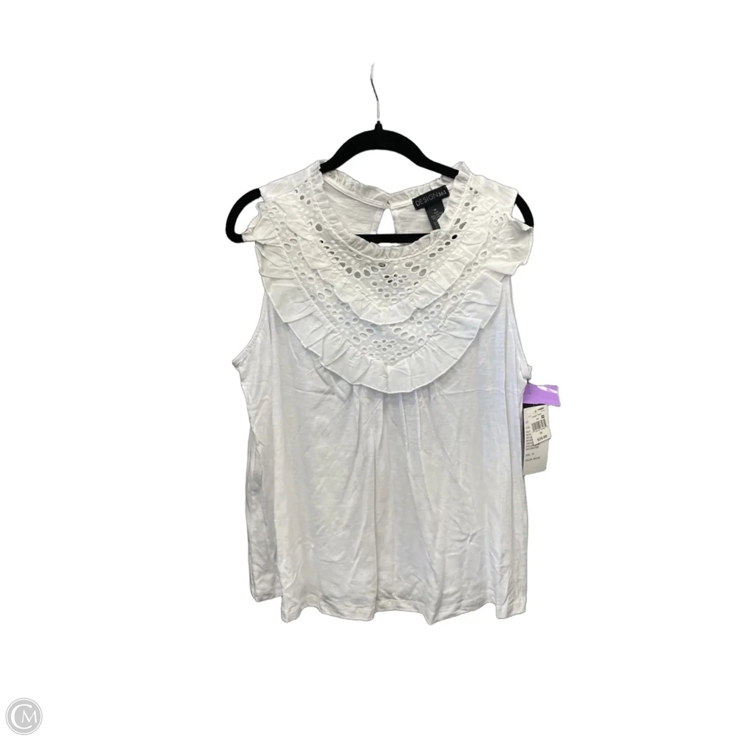 Top Sleeveless By Clothes Mentor In White, Size: 1x