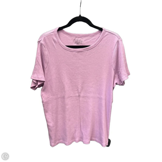 Top Short Sleeve Basic By Time And Tru In Pink, Size: Xxl