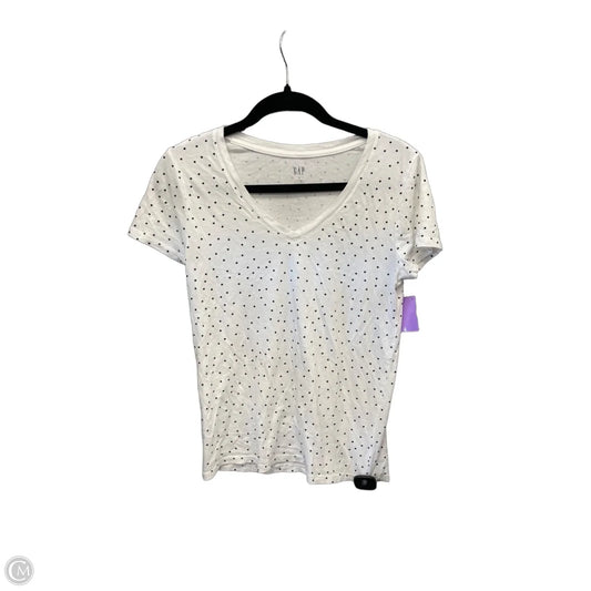 Top Short Sleeve By Gap In White, Size: S
