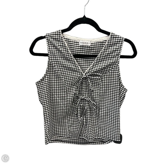 Top Sleeveless By Clothes Mentor In Plaid Pattern, Size: M