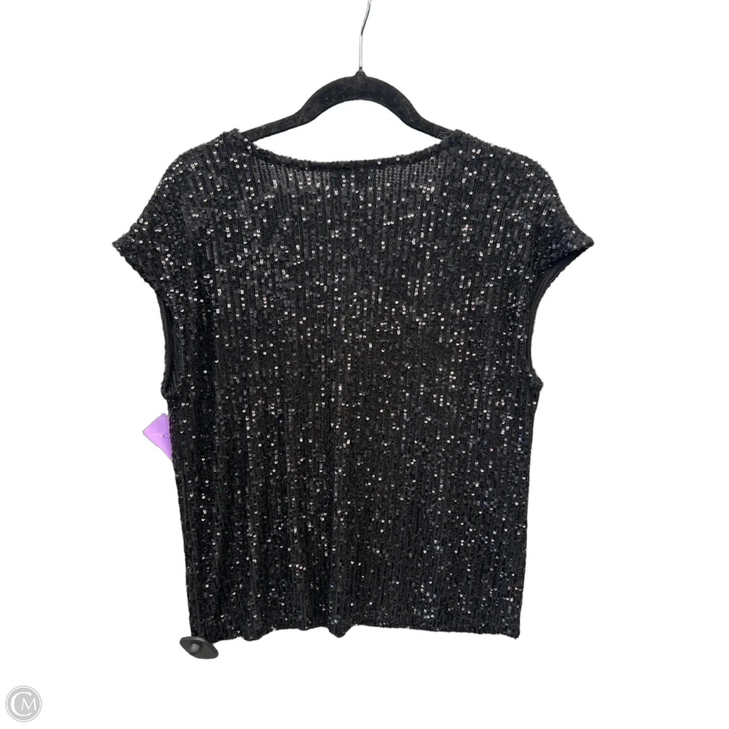 Top Short Sleeve By Cece In Black, Size: M